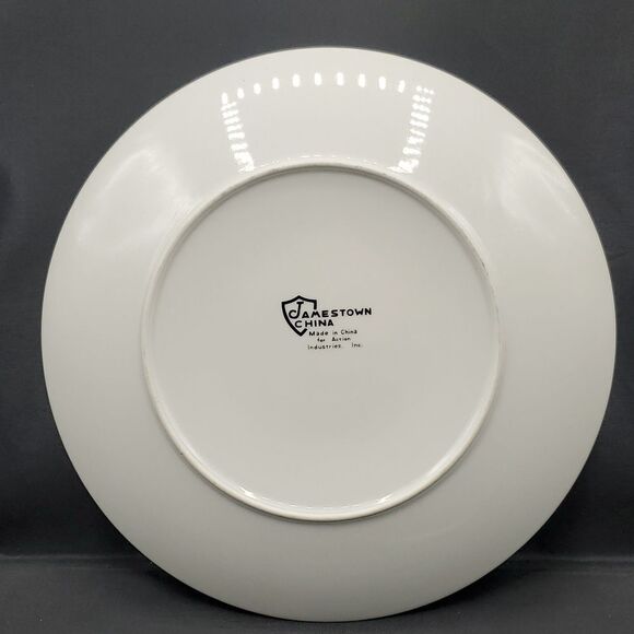 Jamestown China Christmas Tree Dinner Plate with Gold Trim 11" - Picture 3 of 4